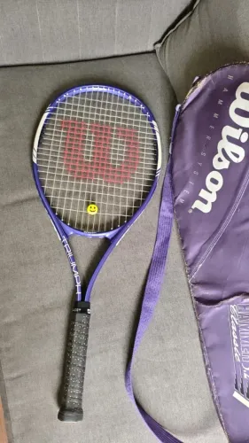 Raquete Tênis Wilson Triumph Roxa Nova + capa + grip zero + antivibração