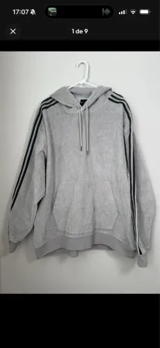 casaco adidas x ivy park veludo cotelê cinza oversized tam. p