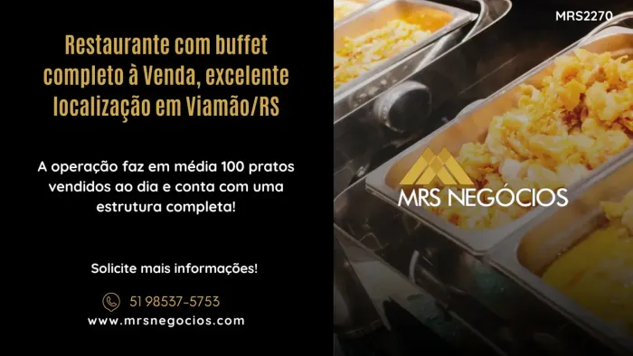 Restaurante com buffet completo à Venda, excelente localização em Viamão/RS