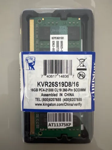 Memória ddr4 8GB kingston