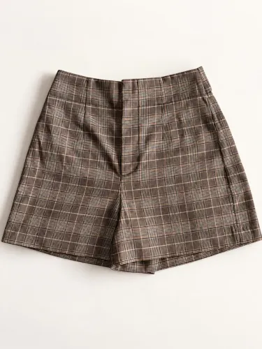 Short-saia de alfaiataria xadrez - Tam. P