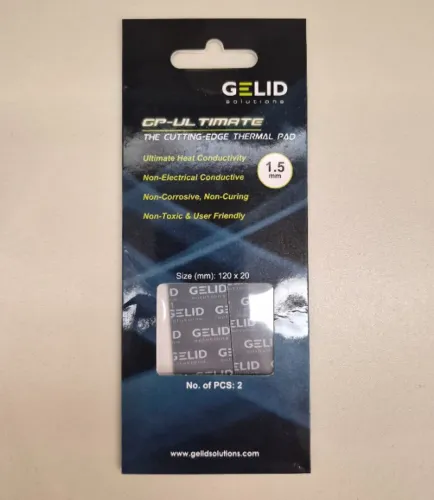 Thermal Pad Gelid GP-Ultimate 120mm X 20mm X 1.5mm 15W/mk c/ 2 unidades!!