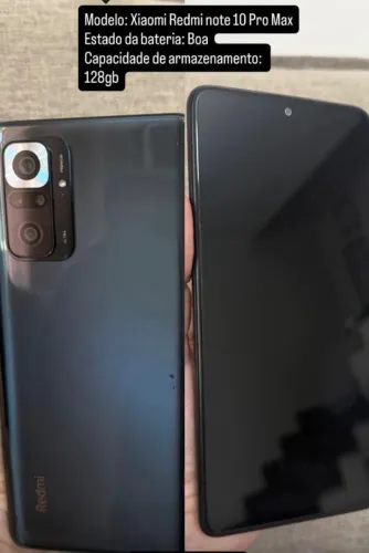 Vendo celular redmi note 10promax com defeito na câmera frontal