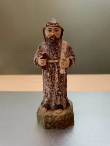 São Francisco de Paula em Madeira 10cm