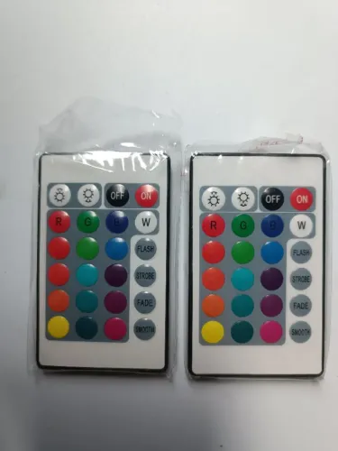 2 Controles Remoto Infravermelho RGB 16 Cores 4 Efeitos