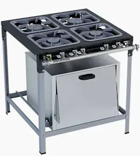 Fogão Industrial 4 Bocas 2Q.Duplo C/Forno M18 Stori Max - Metalmaq