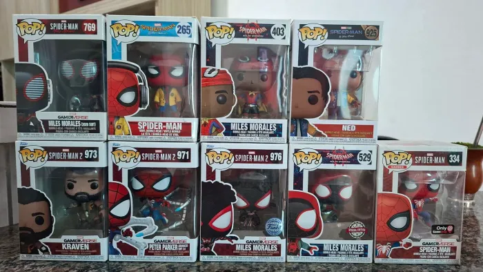 Coleção funko pop spider 