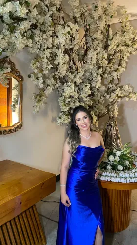 VESTIDO DE FESTA AZUL ROYAL