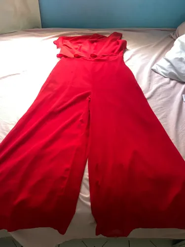 Macacão social vermelho