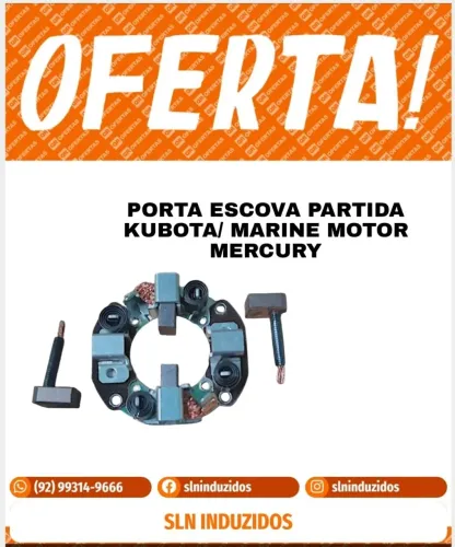 PORTA ESCOVA PARTIDA KUBOTA/ MARINE MOTOR MERCURY
