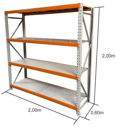 Mini Porta Pallet 800kg Plano Metálico 4 Níveis