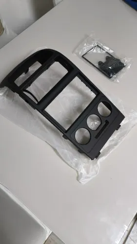 Moldura Painel Central 2 Din MP5 Som Dvd Astra Ar Analógico 1999 À 2012 Preta Epx91 Preto