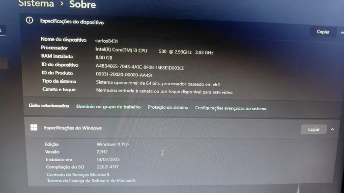 Vendo ou troco cpu core i3