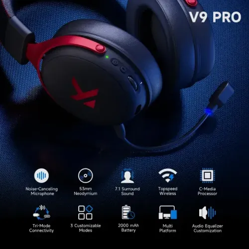 Headset Gamer MCHOSE V9 Pro - O Rei da Autonomia (250h)