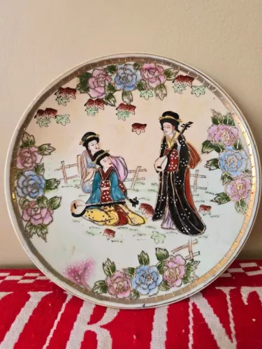 Prato decorativo porcelana japonesa 