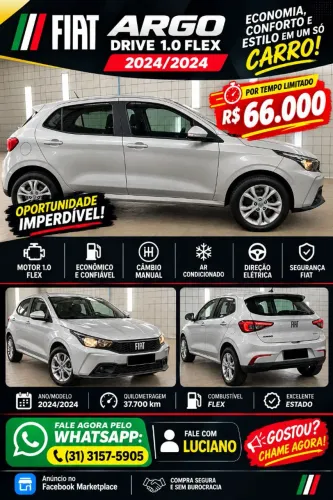 Fiat Argo Drive 1.0 6V Flex 2024