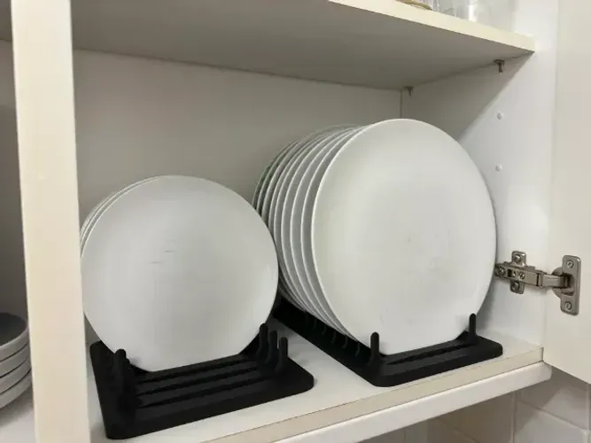 Suporte para Pratos Vertical Organizador de Louças Porta Pratos Cozinha Armário Bancada