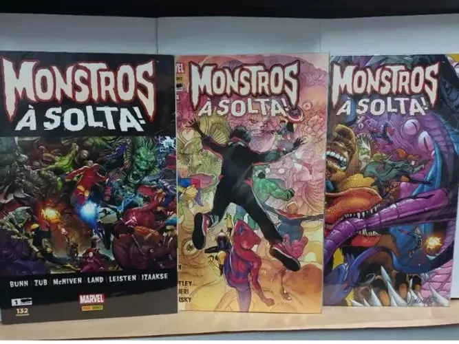 monstros a solta! coleção 3 vols completa marvel panini homem-aranha vingadores homem de f