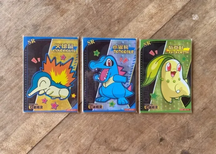 Trio completo Johto Pokémon Kayou - Eif Baby - Raridade SR