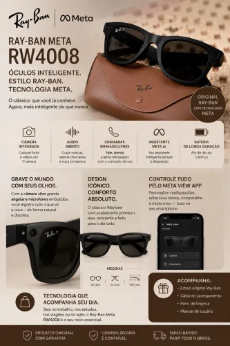 Óculos Meta wayfarer