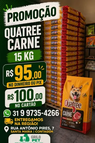 Ração Quatree carne 15kg