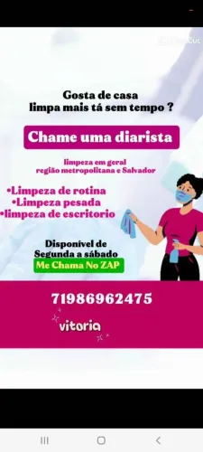 Precisa de diarista só chamar