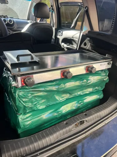 Chapa para lanche a gás 40x80 nova em estoque