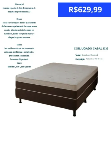 Cama conjugado casal D33