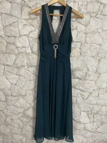 Vestido de Festa, verde, Borame, Tamanho M