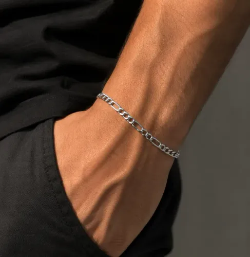 Pulseira Corrente Prata Unissex