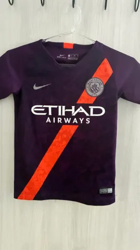 camisa do Manchester City 2018-2019, tamanho infantil