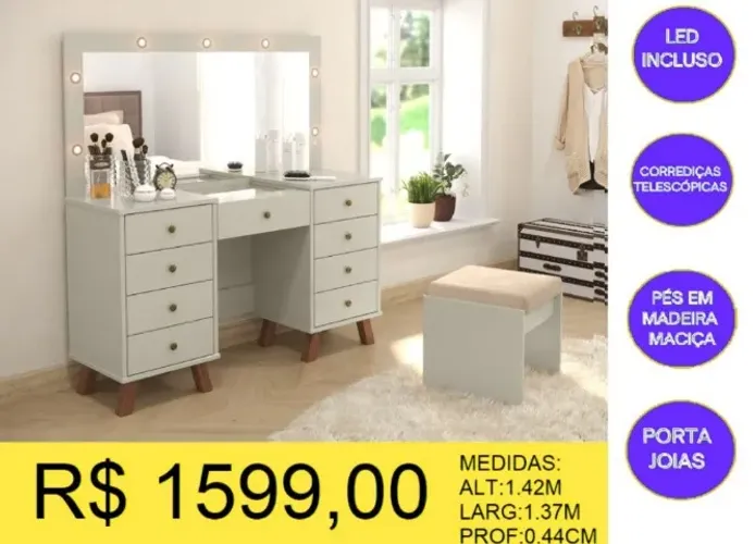 PENTEADEIRA COM LED A PRONTA-ENTREGA