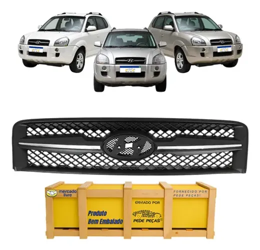 Grade Tucson 2005 2006 2007 2008 Full Gl Gls Preto Cromado