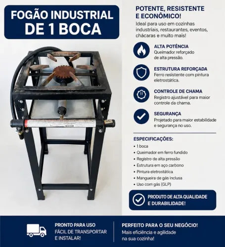 Fogão industrial 1 boca