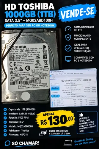 HD TOSHIBA 1TB // Aceito troca!
