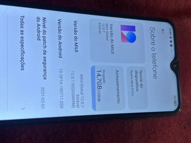 Celular Redmi note 8 pro
