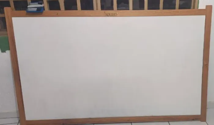 Lousa Quadro Branco 200x120cm Moldura De Madeira Apaga Fácil