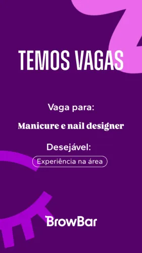VAGA PARA MANICURE E NAIL DESIGNER 