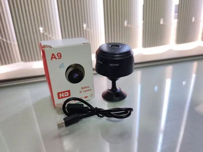 Mini câmera de segurança A9 - 1080p - aceito cartão