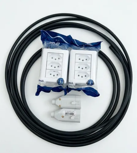 Material Elétrico NOVO (Cabo PP 2,5mm + 2 tomadas Romazi e 2 fame)