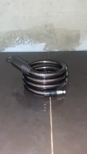 cadeado de cabo de aço em espiral com chave