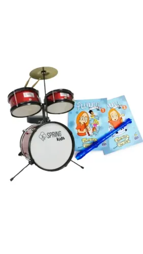 BATERIA INFANTIL SPRING + FLAUTA MAGICA DE BRINDE