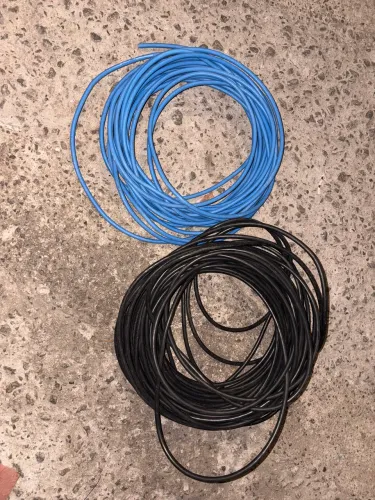 Cabo megatron flexível 16mm 16 metros azul 32 metros preto