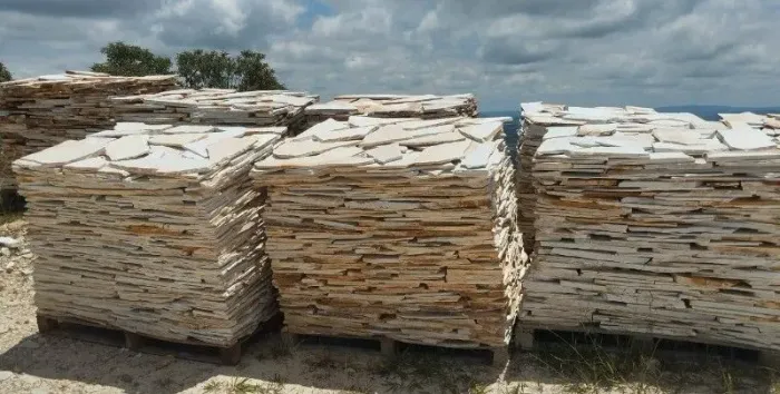 CACO SÃO TOMÉ MESCLADO AMARELO LEGÍTIMO QUARTZITO. DIRETO DA PEDREIRA PARA OBRA