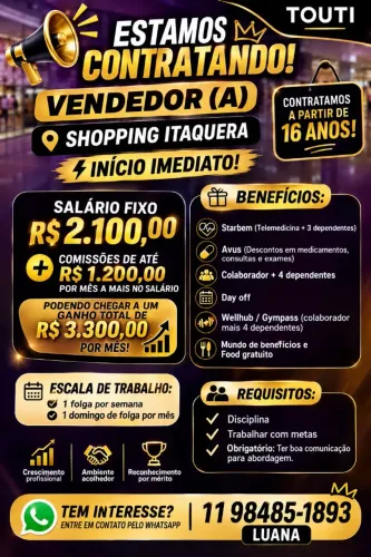 Vaga no shopping Itaquera