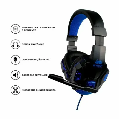 Fone de Ouvido Headset Gamer para PS4 PC e Xbox