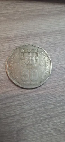 Moeda Portugal 50 Escudos 1988