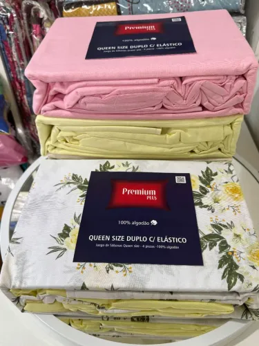 Joga de Cama Queen 4 peças Algodão 