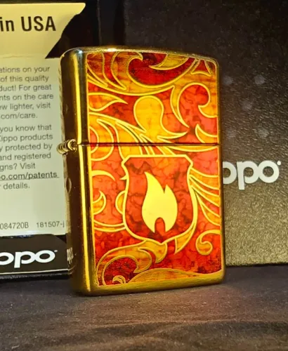 ZIPPO FLAME NOVO - FRETE GRATIS PARA TODO BR - BRINDE FLINT 6 PEDRINHAS