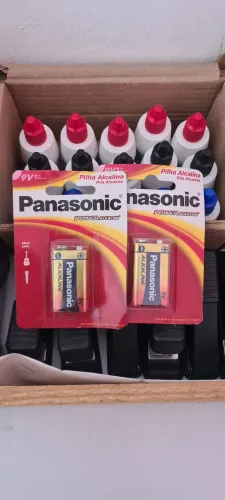 bateria alcalina Panasonic Power Alkaline de 9V.